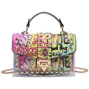 Colorful Graffiti Print Women's Bag